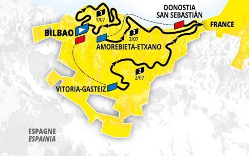 El inicio del Tour de France 2023 en el País Vasco español
